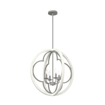 Image for Hunter® 19096 Gablecrest 4-Light Pendant Fixture (Rustic White) from HD Supply