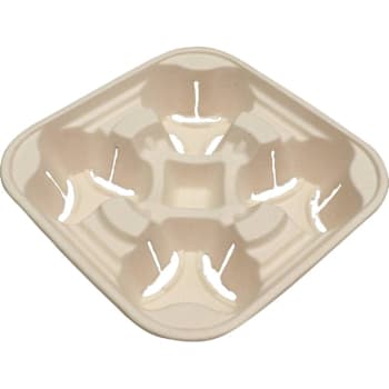 Image for World Centric Fiber Cup Carriers, 8-22 Oz Cups, Four Cups, Case Of 600 from HD Supply