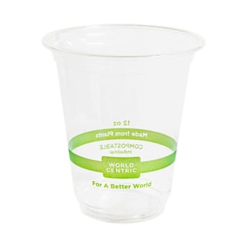 Image for World Centric Clear Cold Cups, 12 Oz, Clear, Case Of 1000 from HD Supply