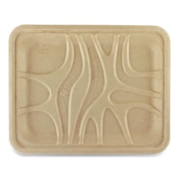 World Centric Fiber Tray, Pla Lined, Pfas Free, 9.1x7.1x0.7, Natural,case Of 500