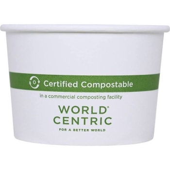 Image for World Centric Paper Bowls, 8 Oz, 3.5" Diameter X 2.3"h, White, Case Of 1000 from HD Supply