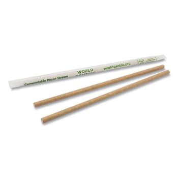 Image for World Centric Sustainable Kraft Paper Straws, Wrapped, 8", Natural, Case Of 6,000 from HD Supply