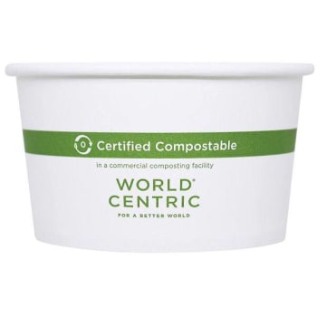 Image for World Centric Paper Bowls, 12 Oz, 4.5" Diameter X 2.5"h,  White, Case Of 500 from HD Supply