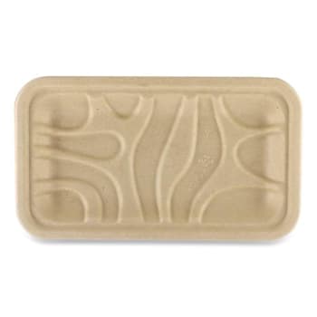 World Centric Fiber Trays,pla Lined,pfas Free,8.3x4.9x0.7,natural,case Of 500