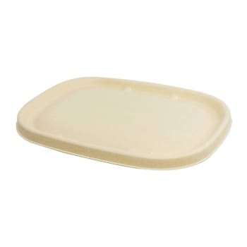 World Centric Fiber Lid For Fiber Container,8.9x6.9x0.4, Natural,case Of 400