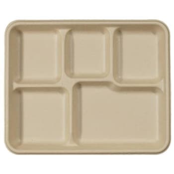 World Centric Fiber Trays, School Tray, 8.5 x 10.5 x 1, Natural, Case Of 400