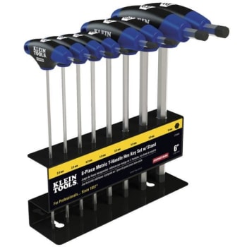 Klein Tools® Journeyman 8-Piece Metric T-Handle Set 6" With Stand