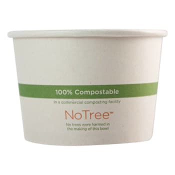 World Centric No Tree Paper Bowls, 16 Oz, 4.4"Diameterx3"H, Natural, Case Of 500