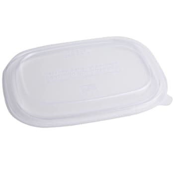 World Centric Pla Lid For Fiber Container, 8.8 X 6.9 X 0.8, Clear, Case Of 400