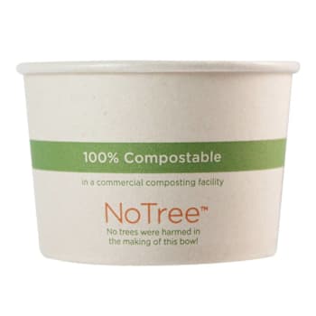 World Centric No Tree Paper Bowls, 8 Oz, 3.4"Diameterx2.3"H,natural, Case Of 1,000