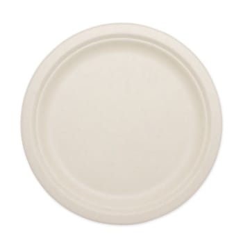 Image for World Centric Fiber Plates, 9" dia, Natural, Case Of 1000 from HD Supply