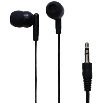 Image for Avid Ae-215 Audio Earphone With 3.5mm Connection, Black, Case Of 500 from HD Supply