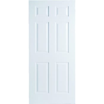 Image for 36" x 80" Primed 6 Panel Textured 1 3/8" Solid Core Molded Door Slab from HD Supply