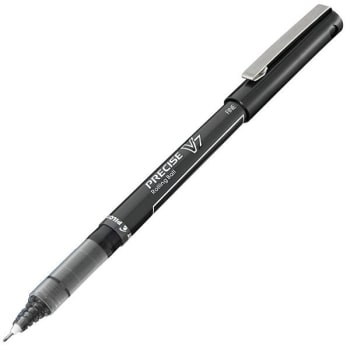 Image for Pilot Precise V7 Rollerball Pens, Fine Point, 0.7 Mm, Black, Package Of 12 from HD Supply