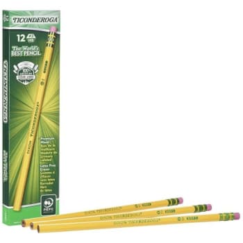 Ticonderoga Pencils, #2 Lead, Medium Soft, Package Of 12