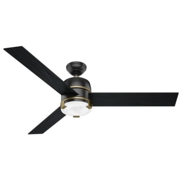 Image for Hunter Fan Bureau 60 in. Ceiling Fan w/ Light (Black) from HD Supply