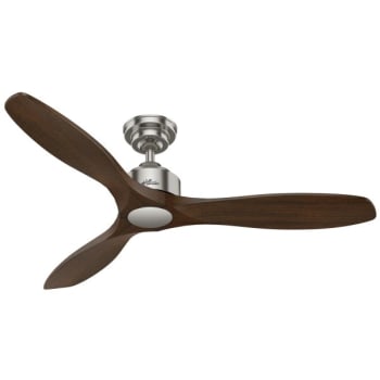 Image for Hunter Fan Melbourne 52 Inch Walnut Blades, Brush Nickel Finish from HD Supply