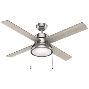 Image for Hunter Fan Loki 52 in. Ceiling Fan w/ Light (Brushed Nickel) from HD Supply