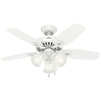 Image for Hunter Fan Snow White 42 in. Ceiling Fan w/ Light (White) from HD Supply