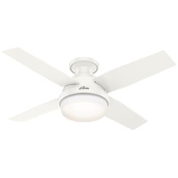 Image for Hunter Fan Dempsey 44 in. Ceiling Fan w/ Light (White) from HD Supply