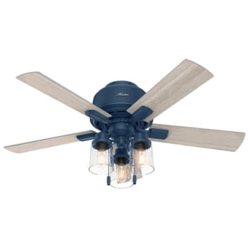 Image for Hunter Fan Hartland 44 in. Low Profile Ceiling Fan w/ Light (Indigo Blue) from HD Supply