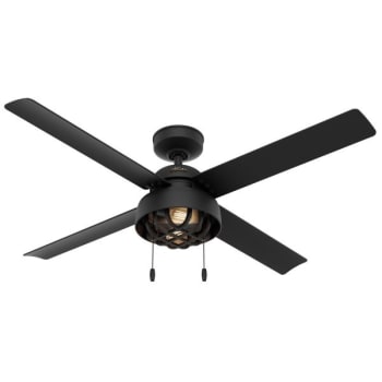 Image for Hunter Fan Spring Mill 52 in. Ceiling Fan w/ Light (Black) from HD Supply