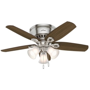 Image for Hunter Fan Builder 42 in. Low Profile Ceiling Fan w/ Light (Brushed Nickel) from HD Supply