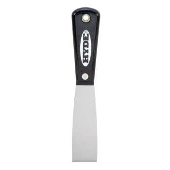 Hyde 02050 1-1/4" Black And Silver Stiff Putty Knife, Case Of 5