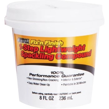 Image for White Lightning WL60512 .5Pt One Step Lightweight Spackling, Case Of 12 from HD Supply
