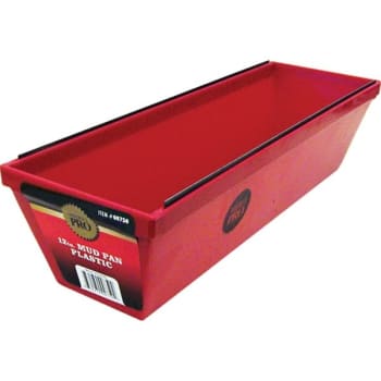 Merit Pro 00750 12" Red Plastic Mud Pan, Case Of 2