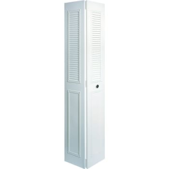 Image for Dunbarton 24 X 80-1/2 In. Half Louver Classic Bi-Fold Door (Ivory) from HD Supply