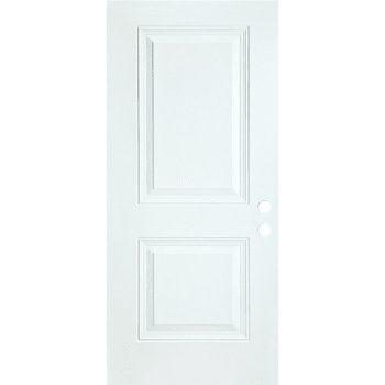 36 X 80 In. 1-3/4 In. Thick 2-Panel Steel Slab Door (White)
