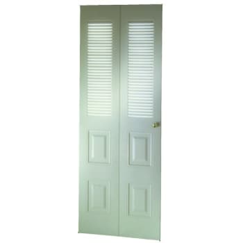 Image for Dunbarton 30 X 80-1/2 In. Half Louver Bi-Fold Door (White) from HD Supply