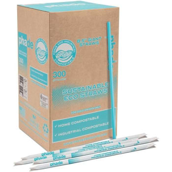Image for [IN]Place Wincup Phade 8.5Inch Giant Straw Teal,Paper Wrapped, Case Of 300 from HD Supply
