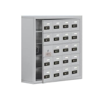 Image for Salsbury Industries Cell Phone Locker, 19-A Usable Doors, Aluminum, Combo Locks from HD Supply