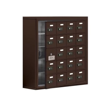 Image for Salsbury Industries Cell Phone Locker, 19-A Usable Doors, Bronze Combo Locks from HD Supply
