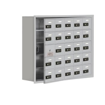 Image for Salsbury Industries Cell Phone Locker, 24 Usable Doors, Aluminum, Combo Locks from HD Supply