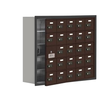 Salsbury Industries Cell Phone Locker, 24 Usable Doors, Bronze Combo Locks