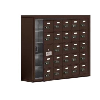 Image for Salsbury Industries Cell Phone Locker, 24-A Usable Doors, Bronze Combo Locks from HD Supply