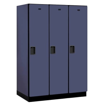 Image for Salsbury Industries 18" Wide Single Tier Wood Locker, 3 Wide, 24" Deep, Blue from HD Supply