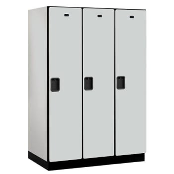Image for Salsbury Industries 18" Wide Single Tier Wood Locker, 3 Wide, 24" Deep, Gray from HD Supply