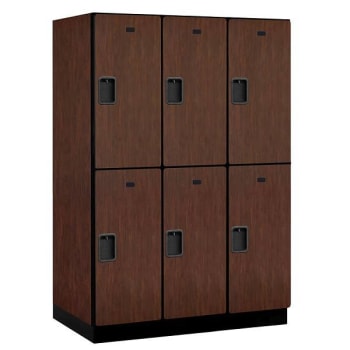 Image for Salsbury Industries 54 X 6 Ft. X 24 In. Wood Locker (Mahogany) from HD Supply