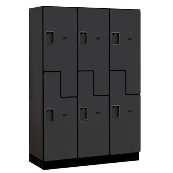 Salsbury Industries 18 Inch Wide Double Tier S- Style Designer Wood Locker