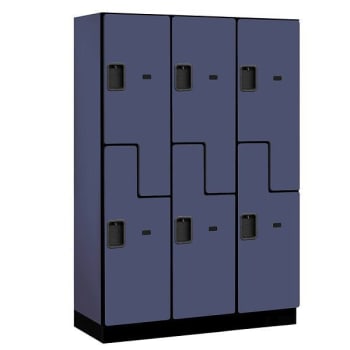 Salsbury Industries 18 X 18 Inch Double Tier S-Style Designer Wood Locker