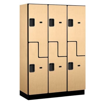 Salsbury Industries 18" Wide 18" Deep Double Tier S- Style Designer Wood Locker