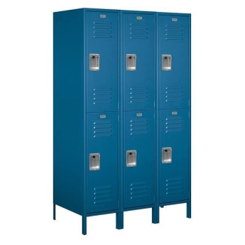 Image for Salsbury Industries 18" Wide Double Tier Metal Locker, 21" Deep, Blue from HD Supply