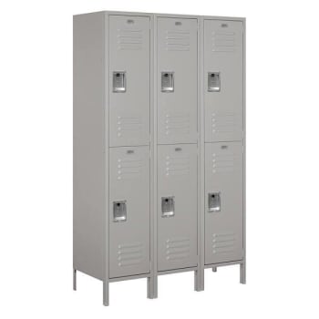 Image for Salsbury Industries 18" Wide Double Tier Metal Locker, 18" Deep, Gray from HD Supply