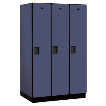 Image for Salsbury Industries 15" Wide Single Tier, 3 Wide Wood Lockers, 24" Deep, Blue from HD Supply