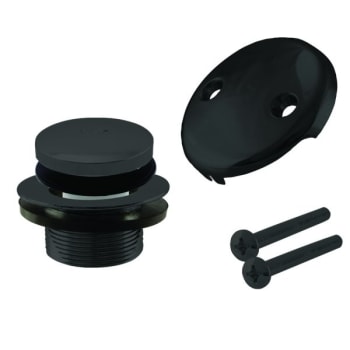Image for Westbrass Tip-Toe Drain Kit Two-Hole Faceplate, Matte Black from HD Supply