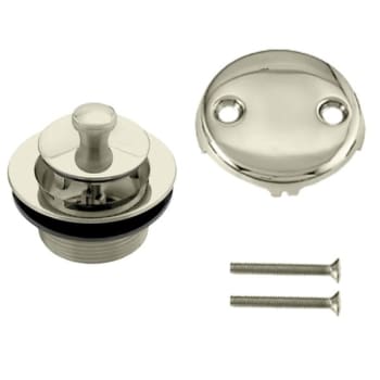 Image for Westbrass Twist/close Drain Kit 2-Hole Faceplate, Polished Brass from HD Supply